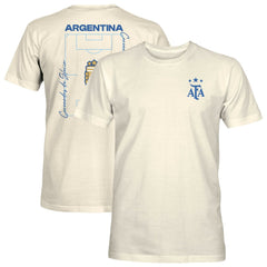 Argentina National Team 1863FC Own the Pitch Heavyweight T-Shirts - Cream