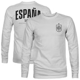 Spain National Team 1863FC Back Team Arch Long Sleeve T-Shirts - Gray