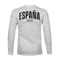 Spain National Team 1863FC Back Team Arch Long Sleeve T-Shirts - Gray