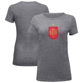 Spain National Team 1863FC Women's Color Badge Vintage Tri-Blend T-Shirts - Gray