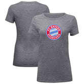 Bayern Munich 1863FC Women's Color Badge Vintage Tri-Blend T-Shirts - Gray