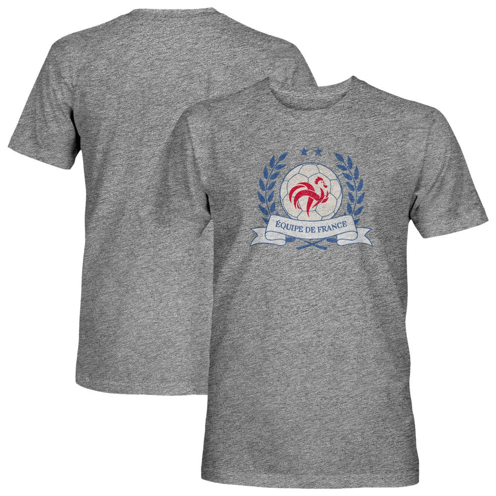 France National Team 1863FC Vintage Tri-Blend T-Shirts - Gray