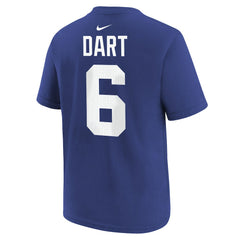Jaxson Dart New York Giants Youth Name & Number T-Shirt Royal - Nike