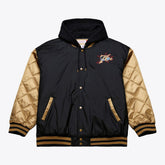 Mitchell & Ness - Philadelphia 76ers Hardwood Classics 76 Originals Collection Fushion Full-Snap Hoodie Jacket - Black