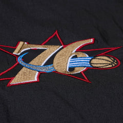 Mitchell & Ness - Philadelphia 76ers Hardwood Classics 76 Originals Collection Fushion Full-Snap Hoodie Jacket - Black