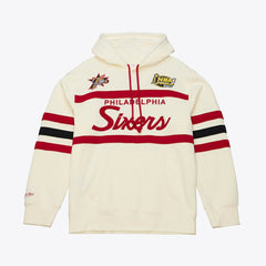 Mitchell & Ness - Philadelphia 76ers Hardwood Classics 76 Originals Collection Head Coach Hoodie - Cream