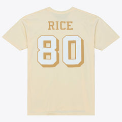 Jerry Rice San Francisco 49ers Sandman Name & Number T-Shirt Cream - Mitchell & Ness