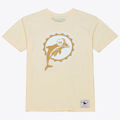 Dan Marino Miami Dolphins Sandman Name & Number T-Shirt Cream - Mitchell & Ness