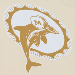 Dan Marino Miami Dolphins Sandman Name & Number T-Shirt Cream - Mitchell & Ness