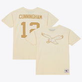 Randall Cunningham Philadelphia Eagles Sandman Name & Number T-Shirt Cream - Mitchell & Ness