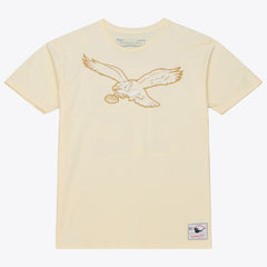 Randall Cunningham Philadelphia Eagles Sandman Name & Number T-Shirt Cream - Mitchell & Ness