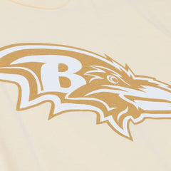 Ray Lewis Baltimore Ravens Sandman Name & Number T-Shirt Cream - Mitchell & Ness