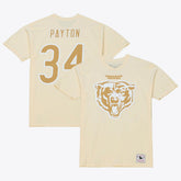 Walter Payton Chicago Bears Sandman Name & Number T-Shirt Cream - Mitchell & Ness
