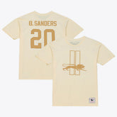 Barry Sanders Detroit Lions Sandman Name & Number T-Shirt Cream - Mitchell & Ness