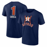 Carlos Correa Houston Astros Fastball Player Name & Number T-Shirt Near Me