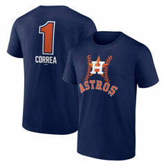 Carlos Correa Houston Astros Fastball Player Name & Number T-Shirt Near Me