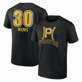 Paul Skenes Pittsburgh Pirates Fastball Player Name & Number T-Shirt Sale