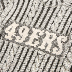 San Francisco 49ers Off Season x NFL Unisex Cable Knit Sweater Cream/Gray - NFL