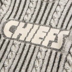 Kansas City Chiefs Off Season x NFL Unisex Cable Knit Sweater Cream/Gray - NFL