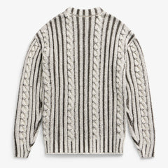 Philadelphia Eagles Off Season x NFL Unisex Cable Knit Sweater Cream/Gray - NFL