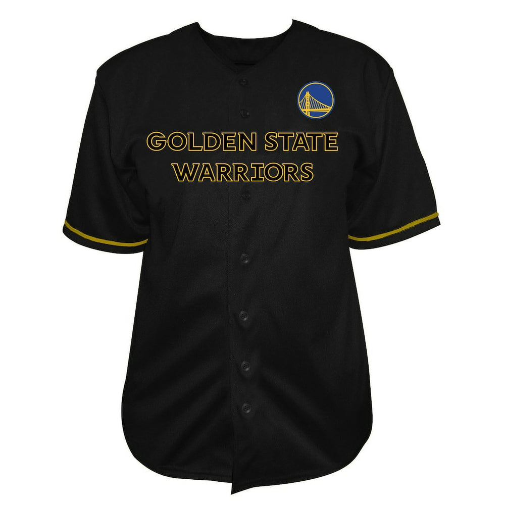 Fanatics - Golden State Warriors Big & Tall Pop Full-Button Jersey - Black