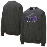 Mitchell & Ness - Utah Jazz Throw It Back Fleece Sweatshirt - Black
