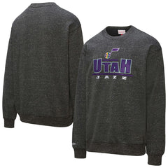 Mitchell & Ness - Utah Jazz Throw It Back Fleece Sweatshirt - Black