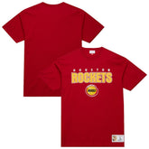 Mitchell & Ness - Houston Rockets Hardwood Classics Throw It Back Premium T-Shirt - Red