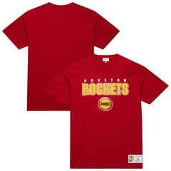 Mitchell & Ness - Houston Rockets Hardwood Classics Throw It Back Premium T-Shirt - Red