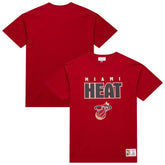 Mitchell & Ness - Miami Heat Hardwood Classics Throw It Back Premium T-Shirt - Red