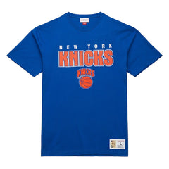 Mitchell & Ness - New York Knicks Hardwood Classics Throw It Back Premium T-Shirt - Blue