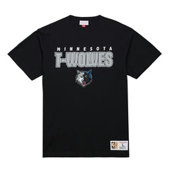 Mitchell & Ness - Minnesota Timberwolves Hardwood Classics Throw It Back Premium T-Shirt - Black