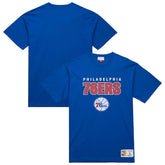 Mitchell & Ness - Philadelphia 76ers Hardwood Classics Throw It Back Premium T-Shirt - Royal