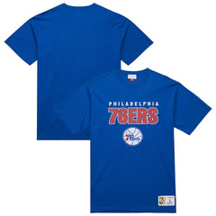 Mitchell & Ness - Philadelphia 76ers Hardwood Classics Throw It Back Premium T-Shirt - Royal