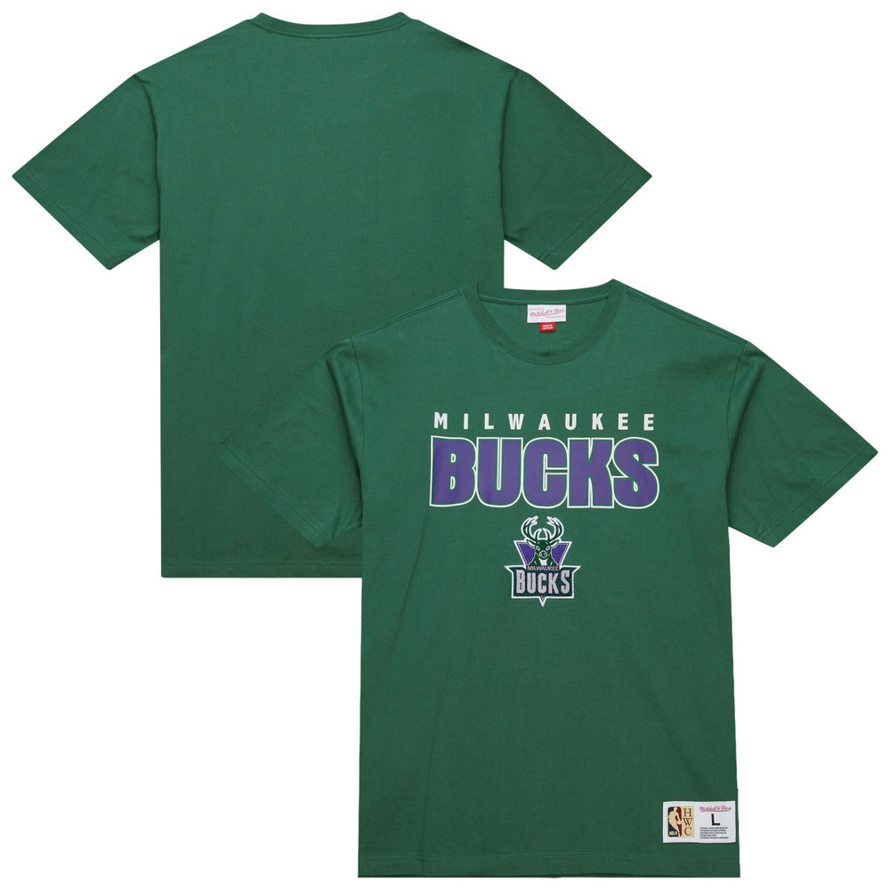 Mitchell & Ness - Milwaukee Bucks Hardwood Classics Throw It Back Premium T-Shirt - Green