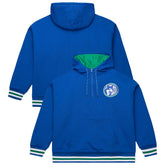 Mitchell & Ness - Minnesota Timberwolves Throw It Back Quilted Fleece Quarter-Zip Hoodie - Royal