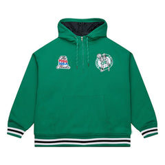 Mitchell & Ness - Boston Celtics Throw It Back Quilted Fleece Quarter-Zip Hoodie - Green