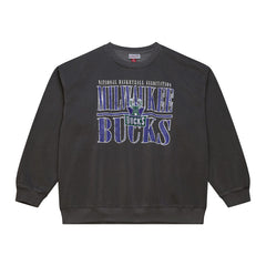 Mitchell & Ness - Milwaukee Bucks NBA Downtown Collection Fleece Sweatshirt - Black