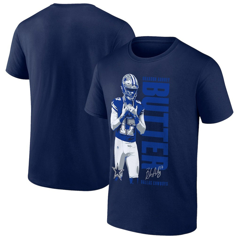 Brandon Aubrey Dallas Cowboys Like Butter T-Shirt Navy - Fanatics
