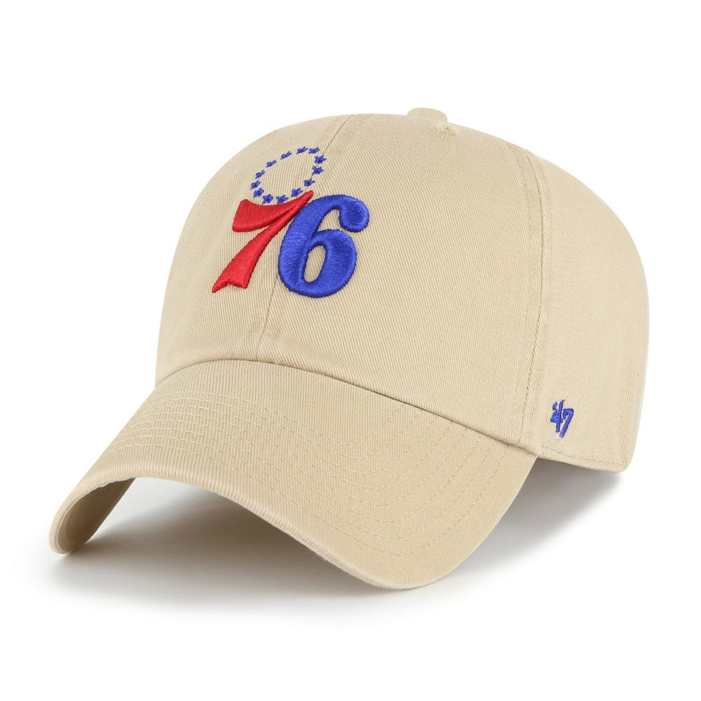 47 brand - Philadelphia 76ers '47 Logo Clean Up Adjustable Hat - Khaki