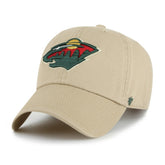 Minnesota Wild - '47 Logo Clean Up Adjustable Hat Khaki