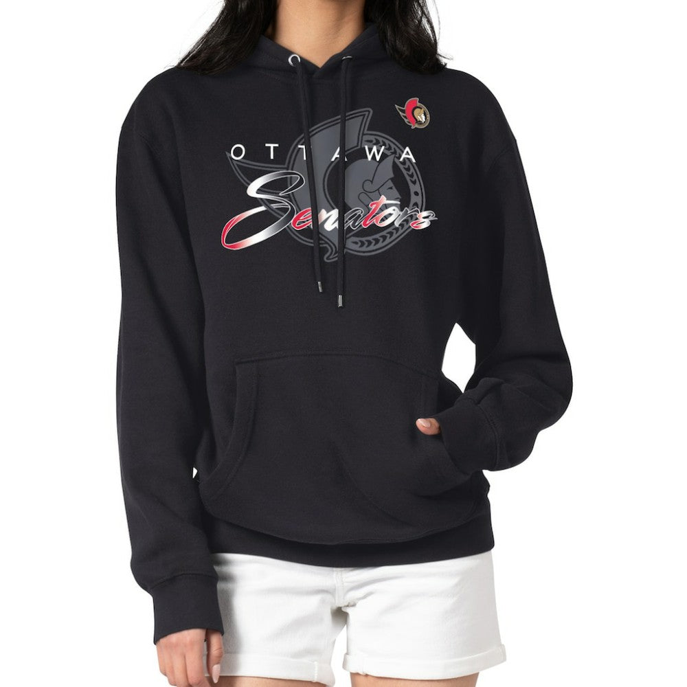 Ottawa Senators - G-III 4Her by Carl Banks Shadow Logo Fleece Pullover Hoodie Black