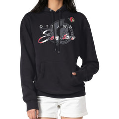 Ottawa Senators - G-III 4Her by Carl Banks Shadow Logo Fleece Pullover Hoodie Black