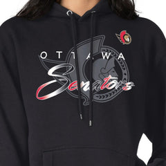 Ottawa Senators - G-III 4Her by Carl Banks Shadow Logo Fleece Pullover Hoodie Black