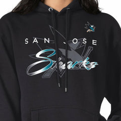 San Jose Sharks - G-III 4Her by Carl Banks Shadow Logo Fleece Pullover Hoodie Black