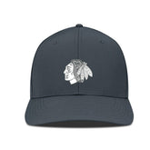 Chicago Blackhawks Levelwear Rise Slate & Snow Structured Flex Hat Charcoal