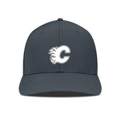Calgary Flames - Levelwear Rise Slate & Snow Structured Flex Hat Charcoal