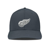 Detroit Red Wings - Levelwear Rise Slate & Snow Structured Flex Hat Charcoal