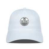 Edmonton Oilers - Levelwear Matrix Slate & Snow Unstructured Adjustable Hat White