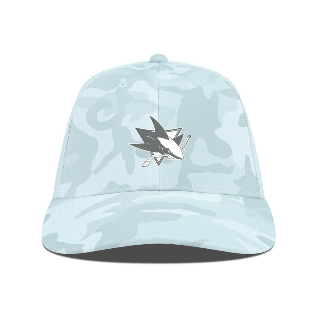 San Jose Sharks - Levelwear Clash Slate & Snow Meshback Flex Hat Camo